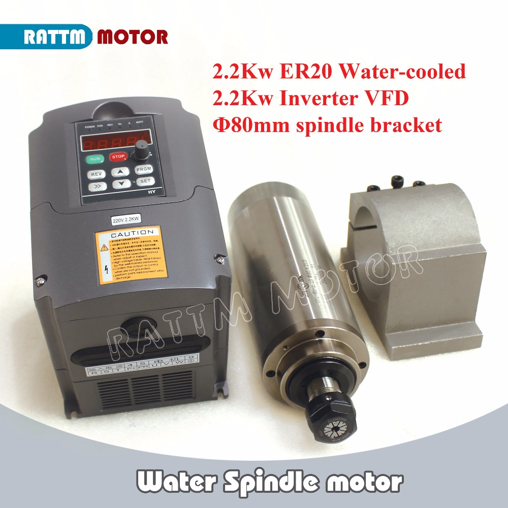 Roteador cnc kit 2.2kw er20 ág - 2.2Kw Water Cooled Spindle Kit Vfd avaliação e preço